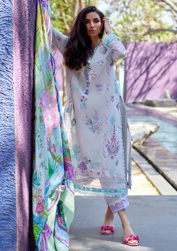 Lawn Collection - Farah Talib Aziz - Suay - Luxury Unstitched '24 - Zoella Grey - FTA#08
