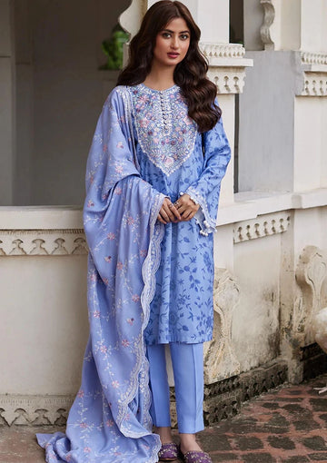 Winter Collection - Cross Stitch - Khaddar/Linen 23 - Cosmic Sky 06