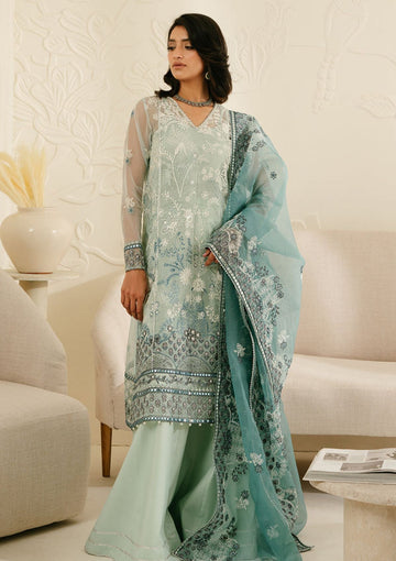 Formal Collection - Cross Stitch - Luxury - Unstitched - CSL#2 - AQUAMARINE AZURE