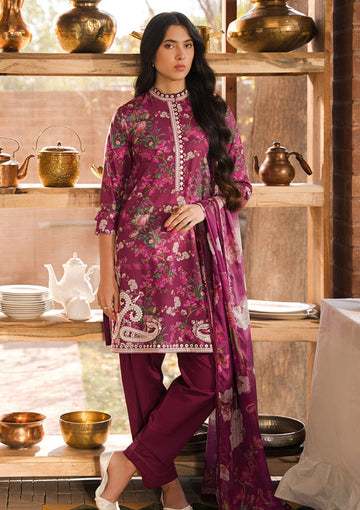 Lawn Collection - Cross Stitch - EidÃÂÃÂ LawnÃÂÃÂ - CEL24#17 - IRIS MAUVE