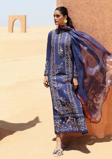 Lawn Collection - Cross Stitch - Eid Lawn 2 - SL24#14 - Sapphire Blue
