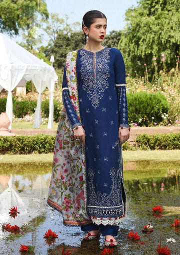 Lawn Collection - Hussain Rehar - SS 24 - D#498 - Cyan