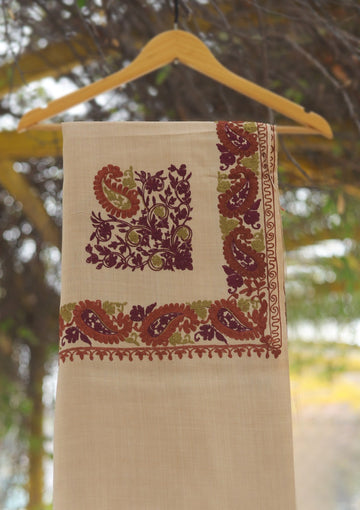 Wool Ari Work Shawl D - 41 - L GOLDEN