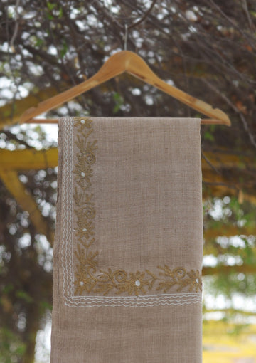 Wool Ari Work Shawl D - 26S - Brown