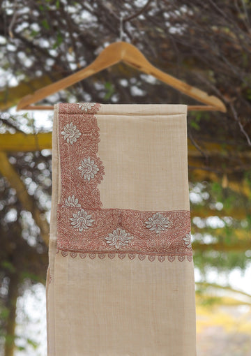 Wool Emboridered Shawl D - 03 - SKIN