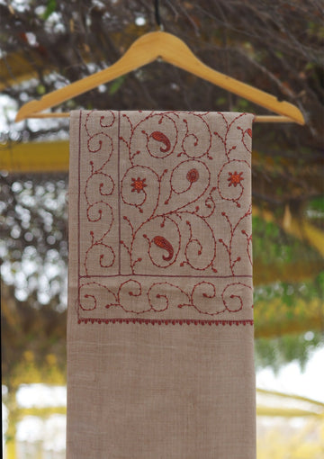 Wool Emboridered Shawl D - 02 - D SKIN