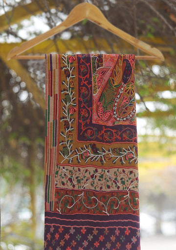 Wool Ari Work Shawl D - 42 - MULTI