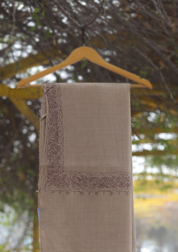 Wool Ari Work Shawl D - 37 - L BROWN