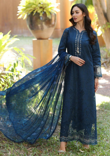Lawn - Noor By Saadia Asad - Eid Luxury - Handwork Laserkari - NEH25#7B