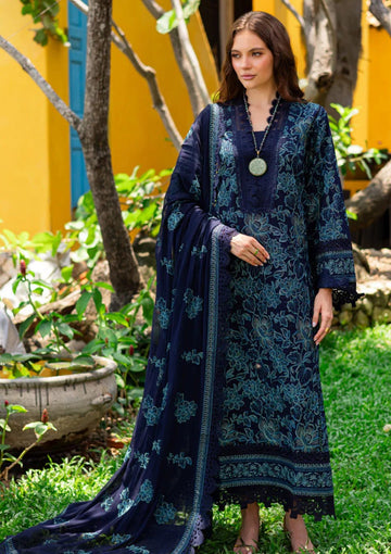 Lawn - Marjjan - Seraya - Embroidered 25 - MBL#23-A - NAVY BLUE