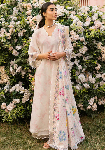 Lawn - Cross Stitch - Unstitched Premium 25 - PASTEL BLOOM