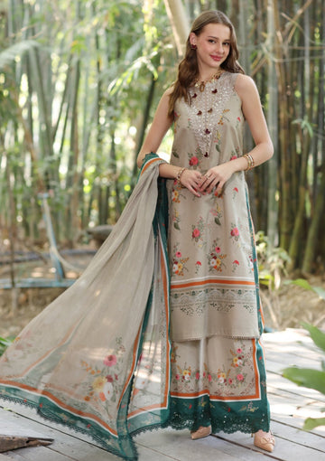 Lawn - Noor by Saadia Asad - Eid Luxe - Printedkari 25 - D#4-A
