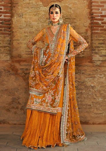 Formal Collection - Hussain Rehar - Zaib-un-nisa - Saffron