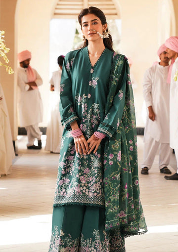 Lawn - Cross Stitch - Eid Unstitched 25 - LAUREL GREEN