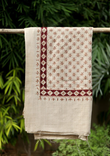 Ari Work Wool Shawl D - 28 - Brown