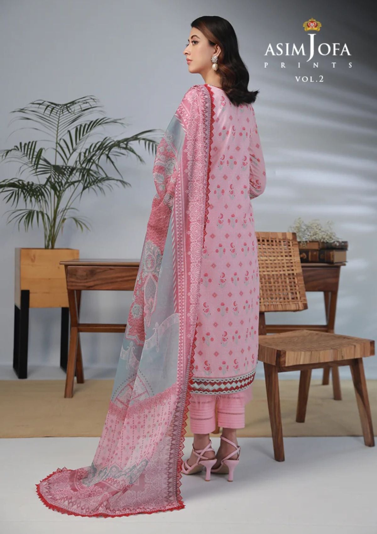 Lawn Collection - Asim Jofa - Basic - Print - 3 Pcs - AJBP#42