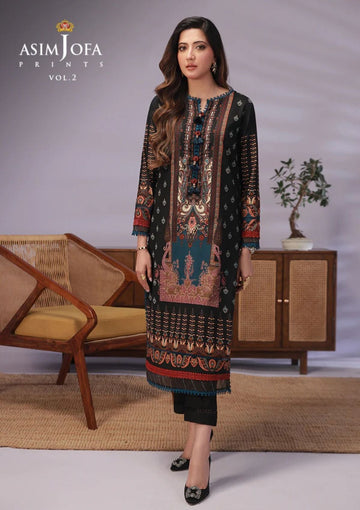 Lawn Collection - Asim Jofa - Basic - Print - 2 Pcs - AJBP#51