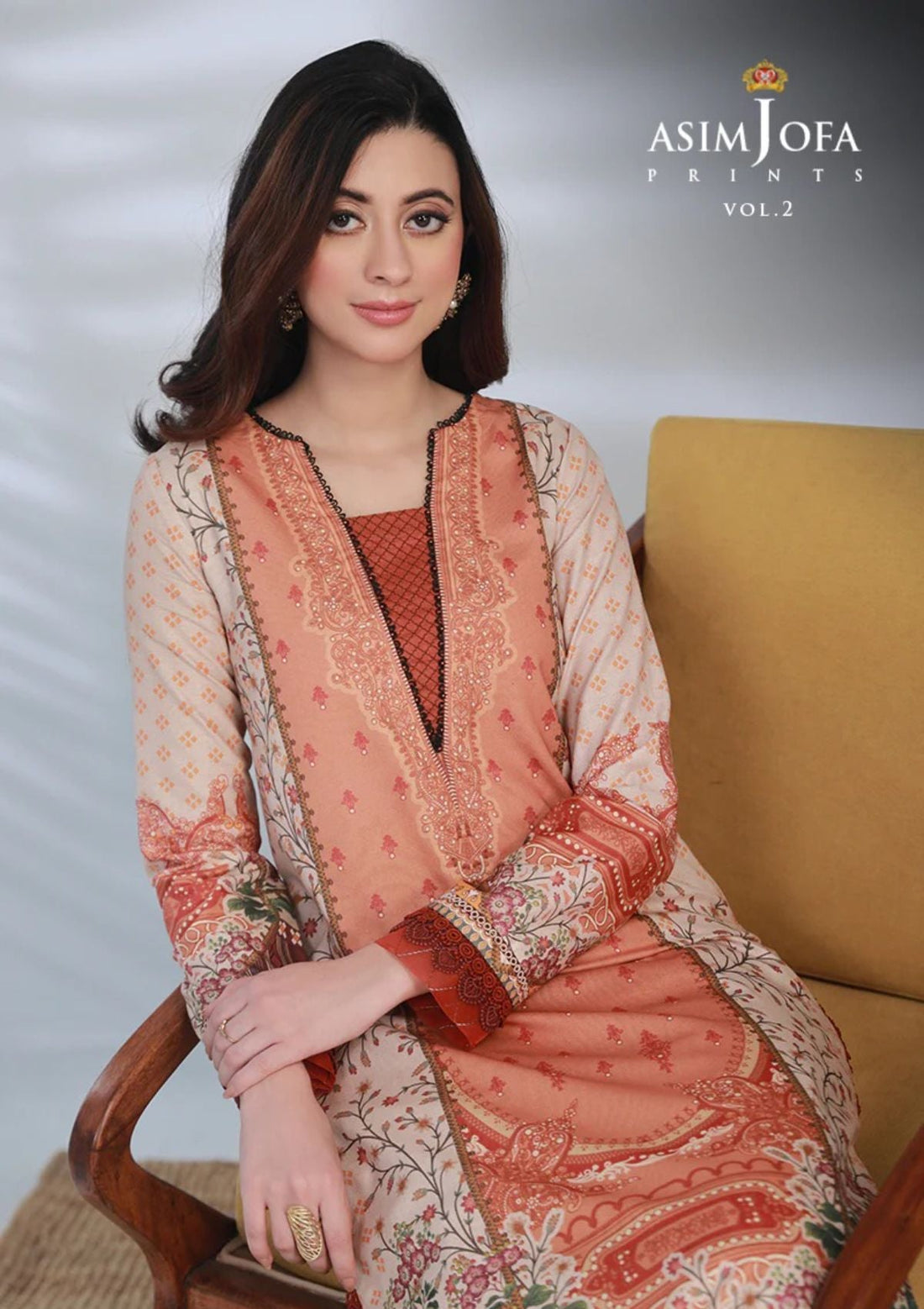 Lawn Collection - Asim Jofa - Basic - Print - 2 Pcs - AJBP#53