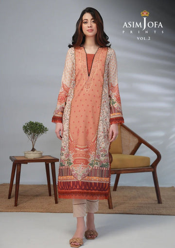 Lawn Collection - Asim Jofa - Basic - Print - 2 Pcs - AJBP#53