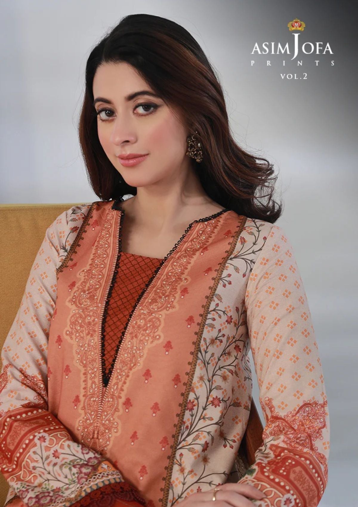 Lawn Collection - Asim Jofa - Basic - Print - 2 Pcs - AJBP#53
