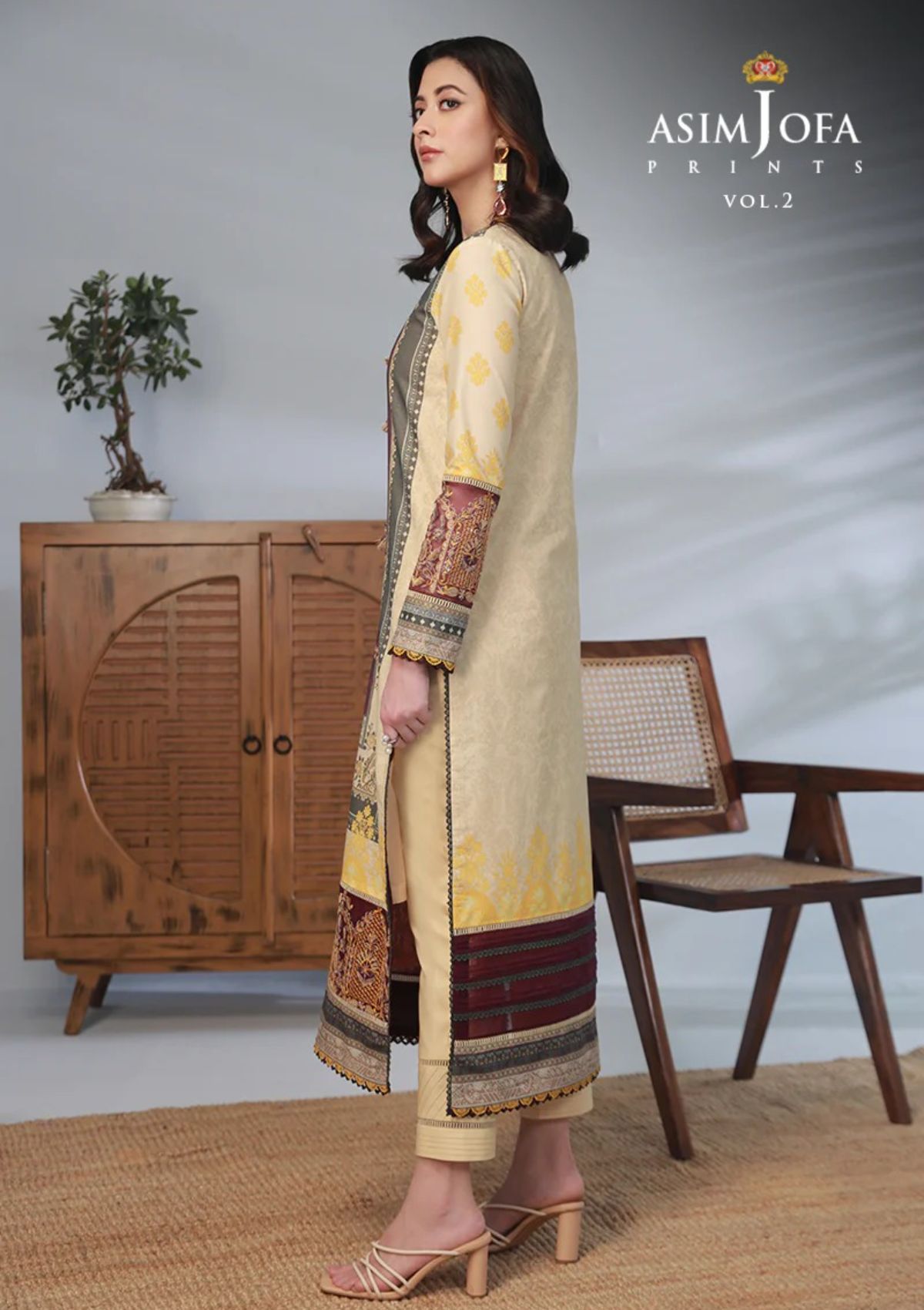 Lawn Collection - Asim Jofa - Basic - Print - 2 Pcs - AJBP#55