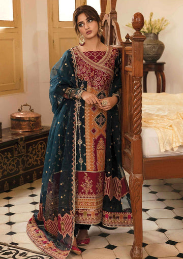 Formal Dress - Qalamkar - Khaab - V02 - Zarnish - NF#7