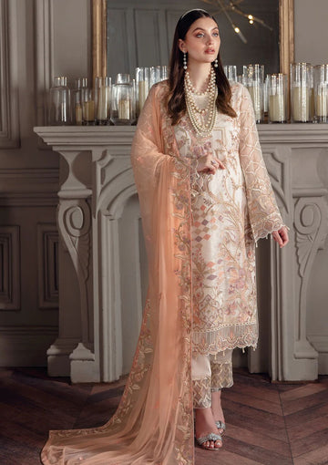 Formal Dress - Ramsha - Chevron - Chiffon - V05 - A#505