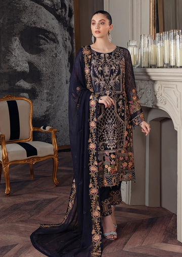 Formal Dress - Ramsha - Chevron - Chiffon - V05 - A#506