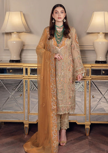 Formal Dress - Ramsha - Chevron - Chiffon - V05 - A#508