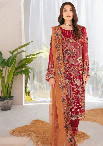 Formal Dress - Ramsha - Chiffon - V22 - F#2208