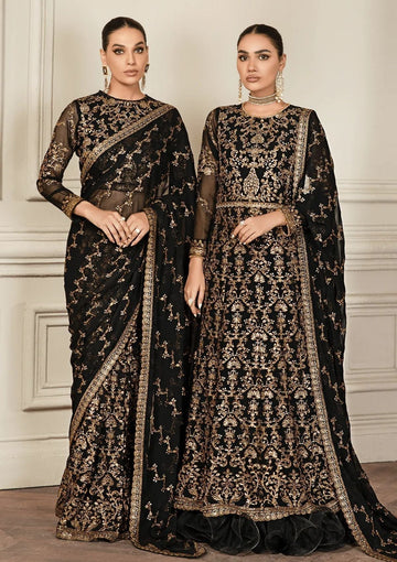 Formal Dress - Zarif - Mehroze - BLACK RUBY