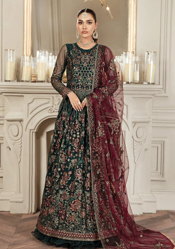 Formal Dress - Zarif - Mehroze - PINE GREEN