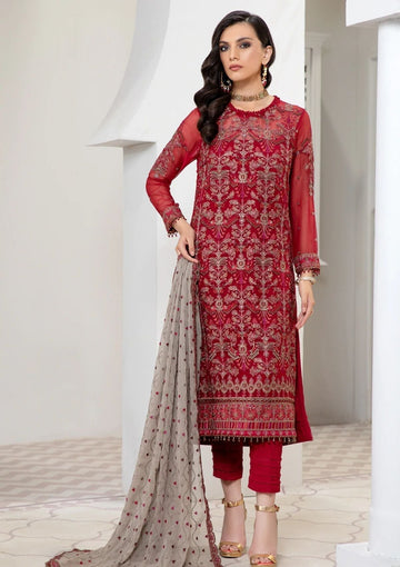 Formal Dress - Zarif - Pareesia - D#06 CRIMSON