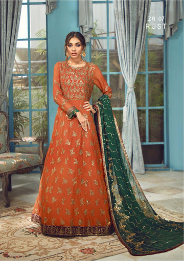 Formal Dress - Zarif - Rangrez - RUST - D#07