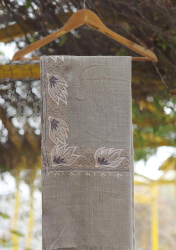 Wool Ari Work Shawl D - 27D - M GREY