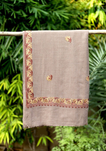 Ari Work Wool Shawl D -72 - Brown