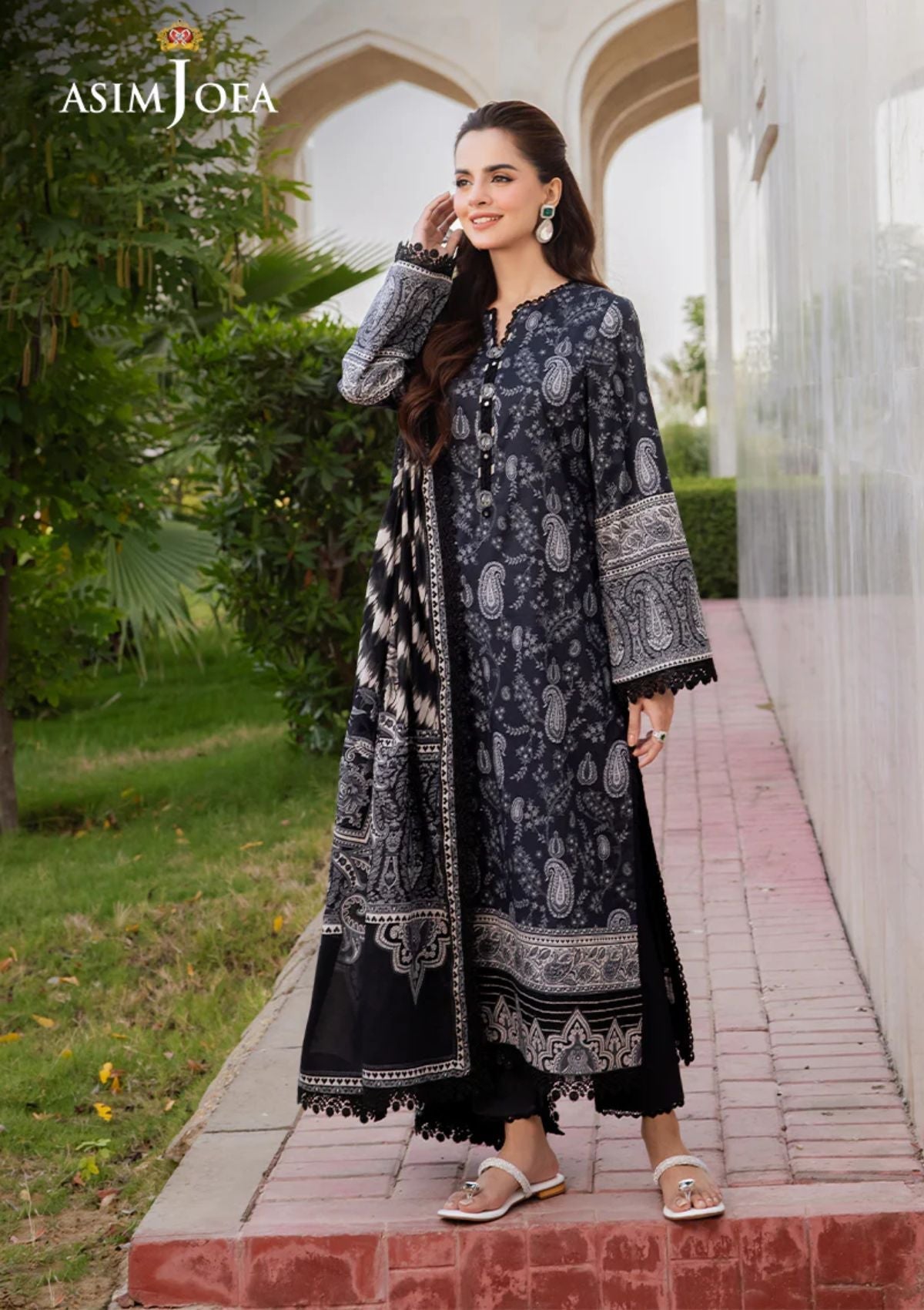 Lawn Collection - Asim Jofa - Monochrome - AM24#09