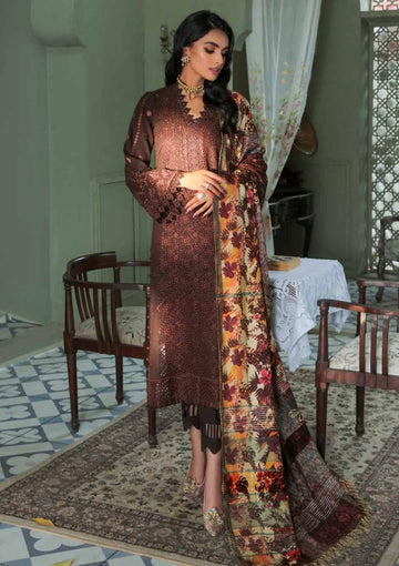 Winter Collection - Nureh - Chikankari - Leather Peach - NEP#12