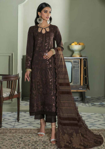 Winter Collection - Nureh - Chikankari - Leather Peach - NEP#15