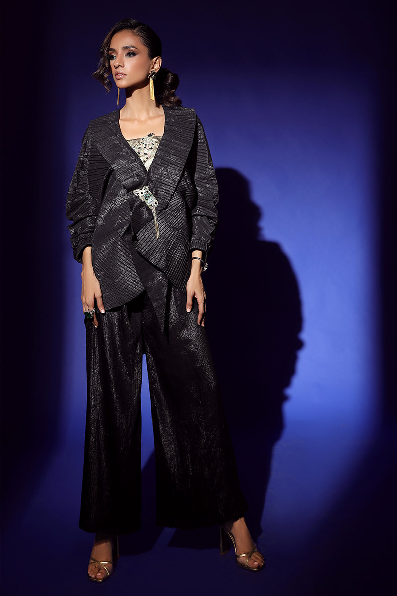 Wardha Saleem | Luxury Pret Fusion Wear | NOIR (3PC) - Official Wardha Saleem stockist in UK - Sakeena London