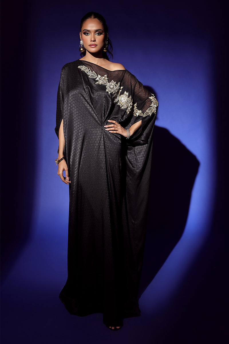 Wardha Saleem | Luxury Pret Fusion Wear | RAVEN DRAPE (1PC) - Official Wardha Saleem stockist in UK - Sakeena London