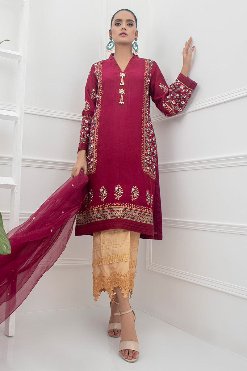 Fatima Khan | Luxury Pret 24 | POPPY RED - Official Fatima Khan stockist in UK - Sakeena London