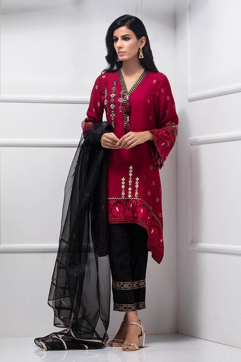 Fatima Khan | Luxury Pret 24 | CARDINAL RED - Official Fatima Khan stockist in UK - Sakeena London