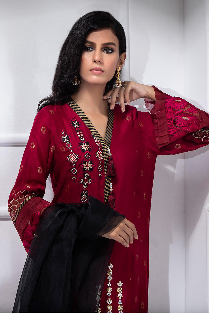 Fatima Khan | Luxury Pret 24 | CARDINAL RED - Official Fatima Khan stockist in UK - Sakeena London