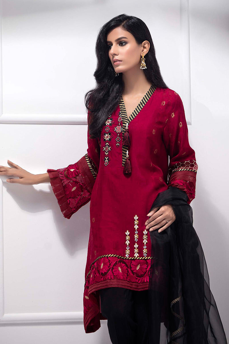Fatima Khan | Luxury Pret 24 | CARDINAL RED - Official Fatima Khan stockist in UK - Sakeena London