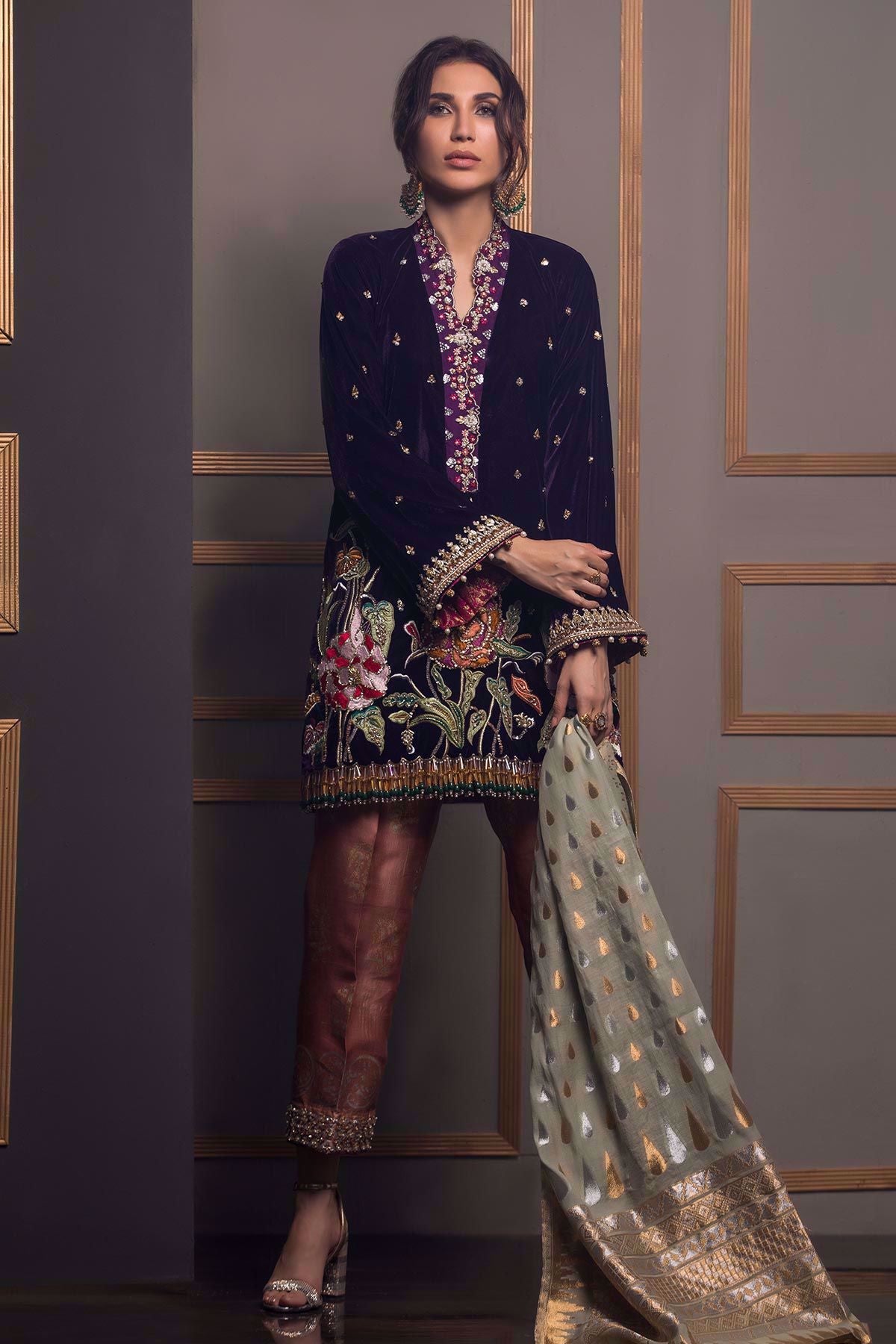 Annus Abrar | Semi Formals | VIOLET BRUME - Official Annus Abrar stockist in UK - Sakeena London