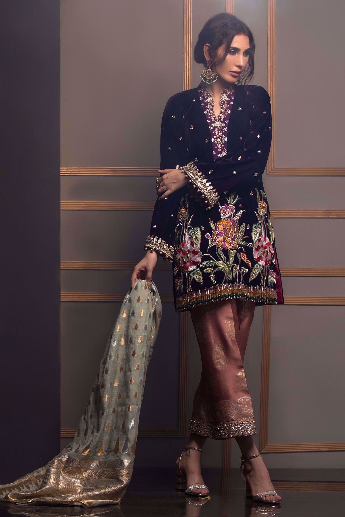 Annus Abrar | Semi Formals | VIOLET BRUME - Official Annus Abrar stockist in UK - Sakeena London