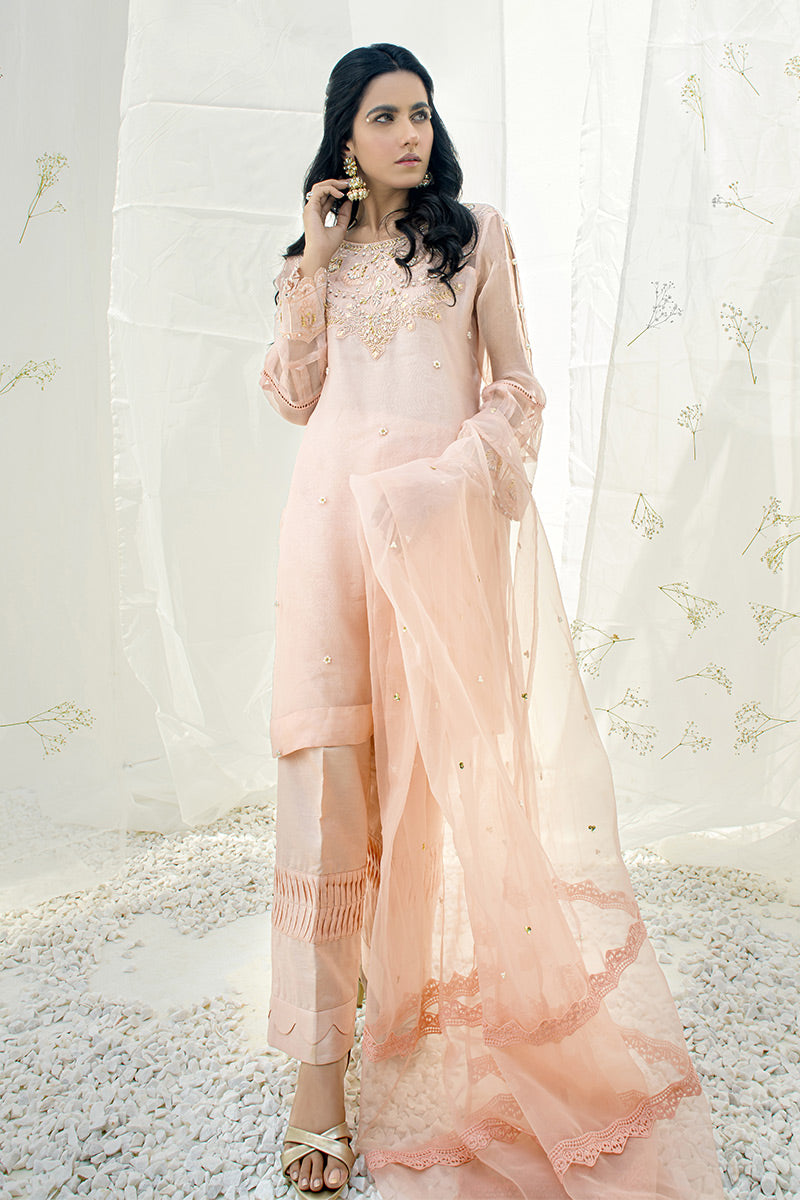 Fatima Khan | Luxury Pret 24 | OCHRE PEACH - Official Fatima Khan stockist in UK - Sakeena London