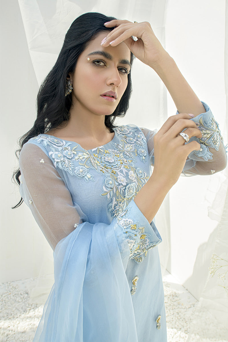 Fatima Khan | Luxury Pret 24 | POWDER BLUE - Official Fatima Khan stockist in UK - Sakeena London