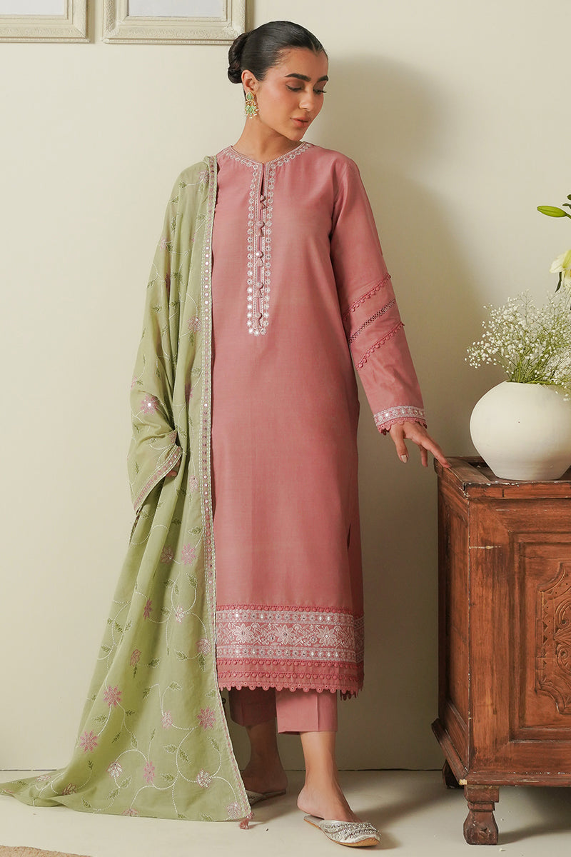 Cross Stitch | Mahiri Embroidered Lawn 24 | SOFT SAGE - Official Cross Stitch stockist in UK - Sakeena London